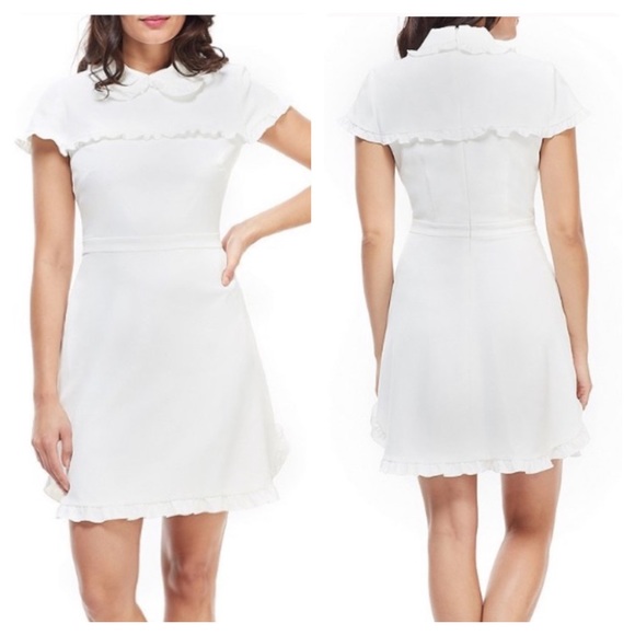 Gal Meets Glam Dresses & Skirts - Gal Meets Glam Ruffle Crepe Cap Sleeve Dress 10